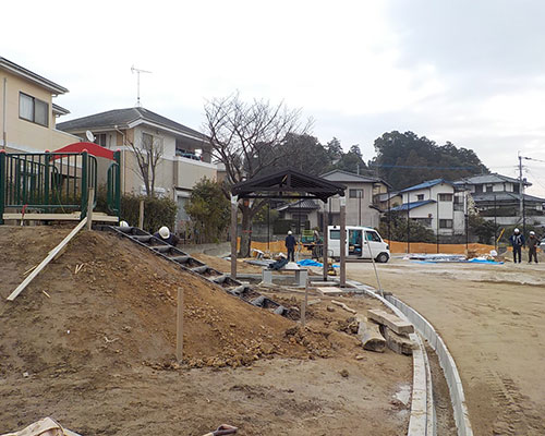 公園整備工事の施工管理